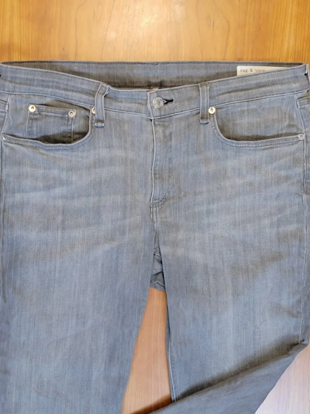 Rag & Bone Dre Low Rise Ankle Slim Boyfriend Jeans Grey - 31